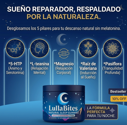 LullaBites – Gummies de Descanso Nocturno